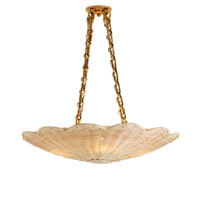 The Rattan Scallop Hanging Light - Large With Chain gallery
