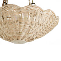 The Rattan Scallop Hanging Light - Small With Chain gallery