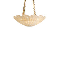 The Rattan Scallop Hanging Light - Small With Chain gallery