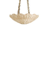 The Rattan Scallop Hanging Light - Small With Chain