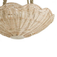 The Rattan Scallop Hanging Light - Small With Rope gallery