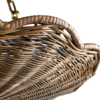 The Rattan Scallop Hanging Light - Large With Chain gallery