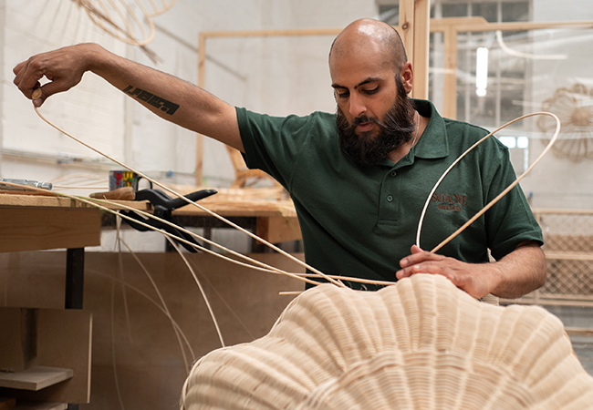 Soane Britain's Rattan Weavers at work