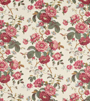 Roses - Damask - Chalk Linen