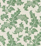 Scrolling Acanthus - Green - Ivory Linen