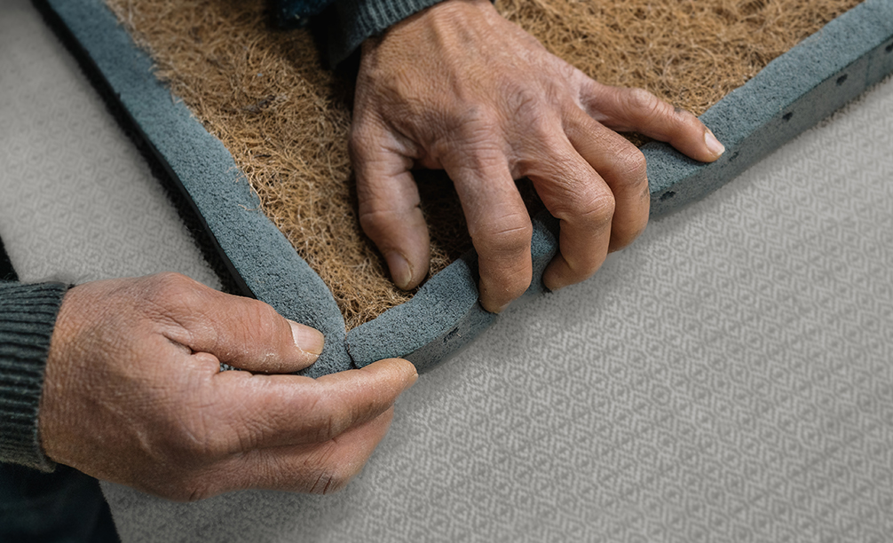 Upholstery foam is widely used because it holds the shape of modern seating, but it is made from fossil fuels and is difficult to recycle, repair or re-use.