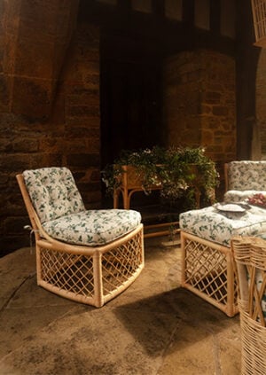 The Rattan Hurlingham Slipper Chair: lifestyle