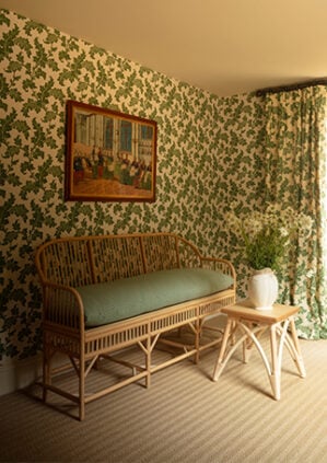 The Rattan Pavilion Sofa: lifestyle