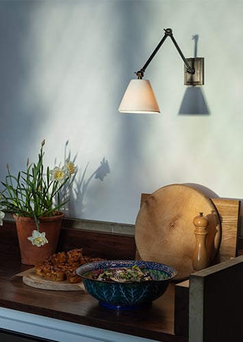 Wall Light shown above a kitchen counter