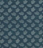 Burdur Leaf - Indigo - Linen