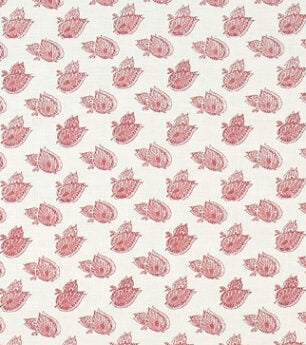 Burdur Leaf - Lacquer Red - Linen