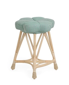 The Rattan Upholstered Venus Counter Height Stool