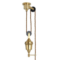 The Single Rise And Fall Ceiling Light - With Vellum Shade gallery