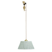 The Single Rise And Fall Ceiling Light - With Rattan Shade gallery