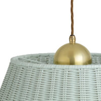 The Single Rise And Fall Ceiling Light - With Rattan Shade gallery