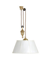 The Single Rise And Fall Ceiling Light - With Vellum Shade