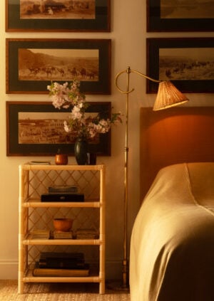 The Rattan Hurlingham Column Bookcase: lifestyle