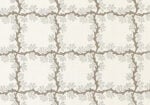 Espalier Square - Chestnut - Ivory Linen