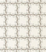 Espalier Square - Chestnut - Ivory Linen