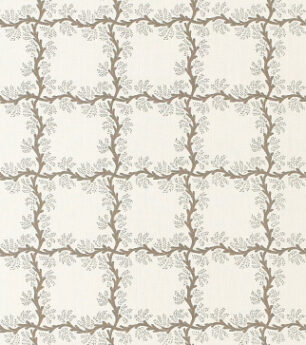 Espalier Square - Chestnut - Ivory Linen