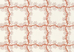Espalier Square - Terracotta - Ivory Linen