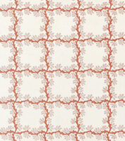 Espalier Square - Terracotta - Ivory Linen