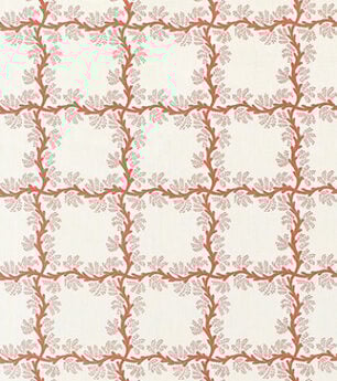 Espalier Square - Terracotta - Ivory Linen