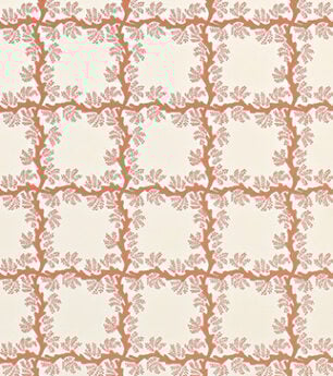 Espalier Square Wallpaper - Terracotta