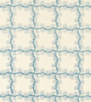 Espalier Square - Azure - Ivory Linen