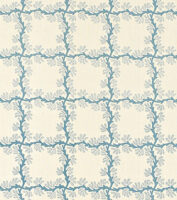 Espalier Square - Azure - Ivory Linen