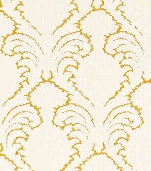 Pineapple Frond - Ochre - Ivory Linen