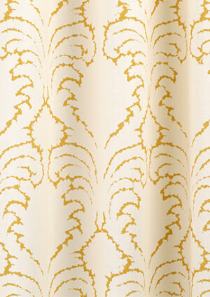 Pineapple Frond - Ochre - Ivory Linen: lifestyle