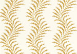 Scrolling Fern Frond Wallpaper - Ochre
