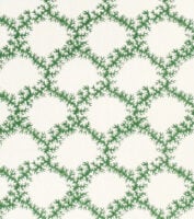 Seaweed Lattice - Emerald - Ivory Linen