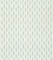 Serpentine Fern - Azure - Ivory Linen