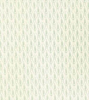 Serpentine Fern - Duck Egg Blue - Ivory Linen