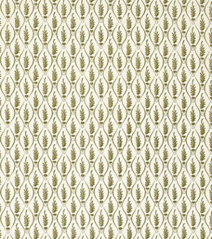 Serpentine Fern - Moss - Ivory Linen
