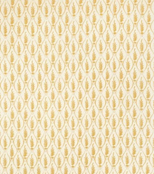 Serpentine Fern - Ochre - Ivory Linen