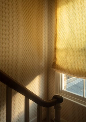 Serpentine Fern - Ochre - Ivory Linen: lifestyle