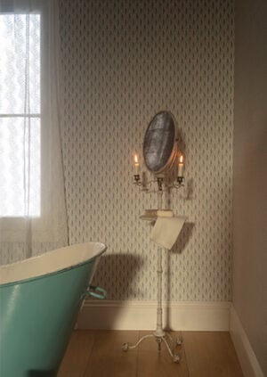 Serpentine Fern Wallpaper - Azure: lifestyle