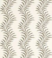 Scrolling Fern Frond Wallpaper - Chestnut