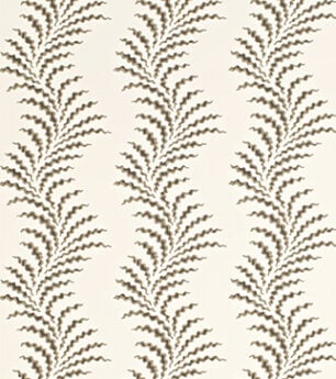 Scrolling Fern Frond Wallpaper - Chestnut