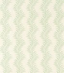 Scrolling Fern Silhouette - Leaf Green - Ivory Linen