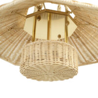 The Rattan Etienne Hanging Light - With Rope gallery