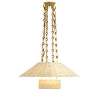 The Rattan Etienne Hanging Light - With Chain gallery