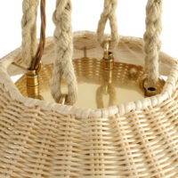 The Rattan Etienne Hanging Light - With Rope gallery