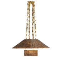 The Rattan Etienne Hanging Light - With Chain gallery