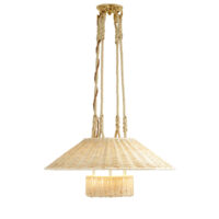 The Rattan Etienne Hanging Light - With Rope gallery
