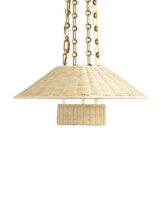 The Rattan Etienne Hanging Light - With Chain