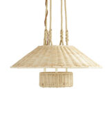 The Rattan Etienne Hanging Light - With Rope